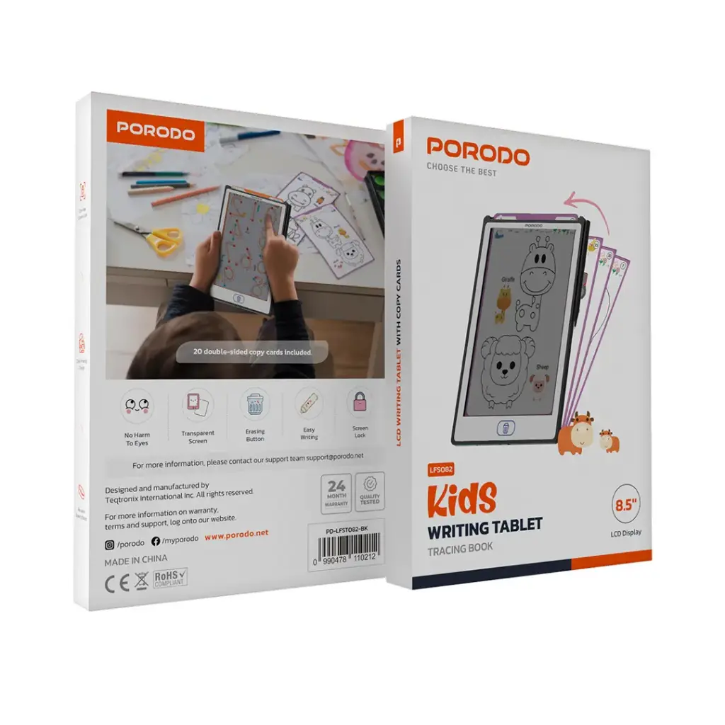 Porodo Kids Writing Tablet(PD-LFST095-PK) Porodo Kids Writing Tablet(PD-LFST095-PK)